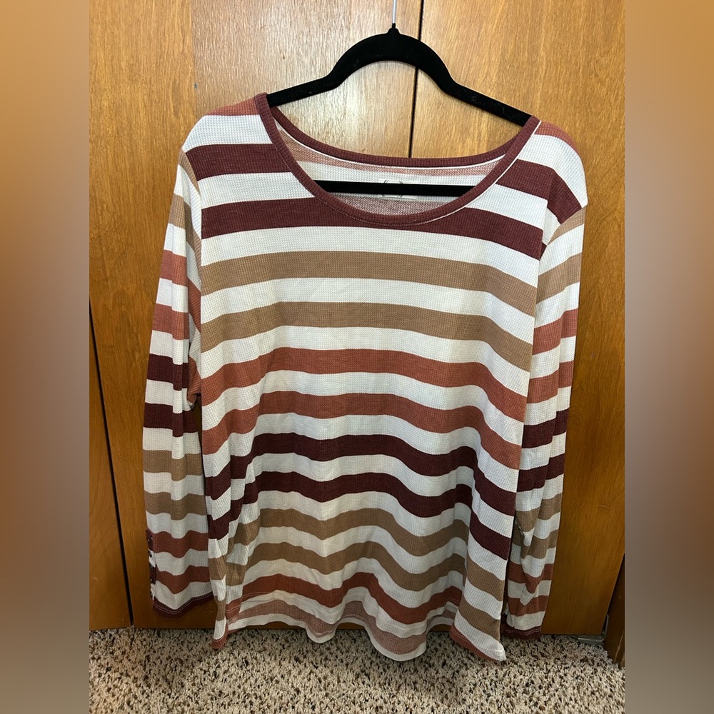 Striped Long Sleeve Top - Multicolor